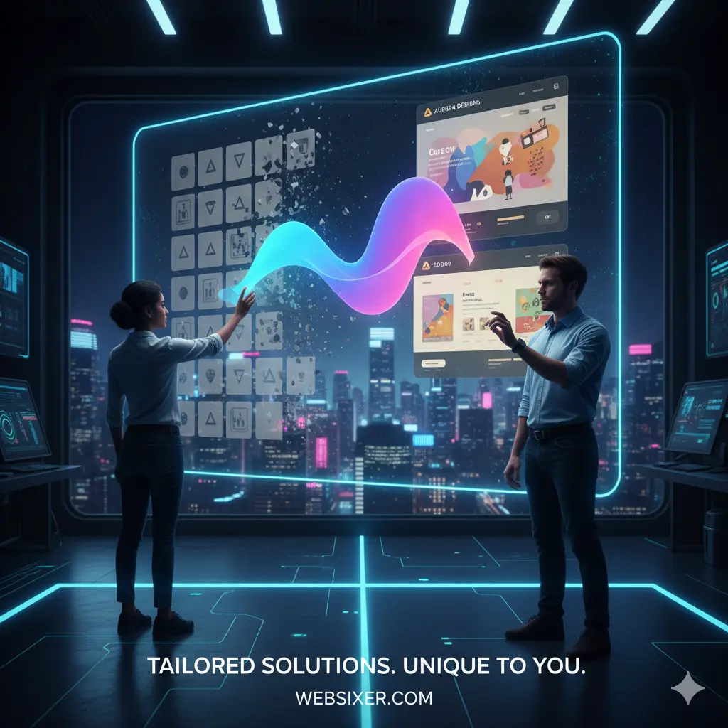 Designers customizing web interface