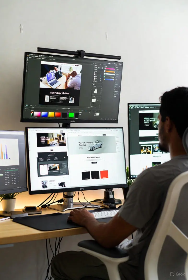 Professional web developer creating a high-performance, SEO-optimized business website.