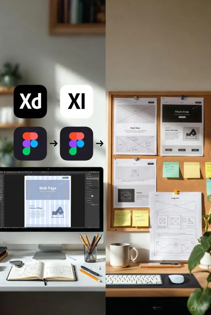 Step-by-step visual of the Websixer website design and development process